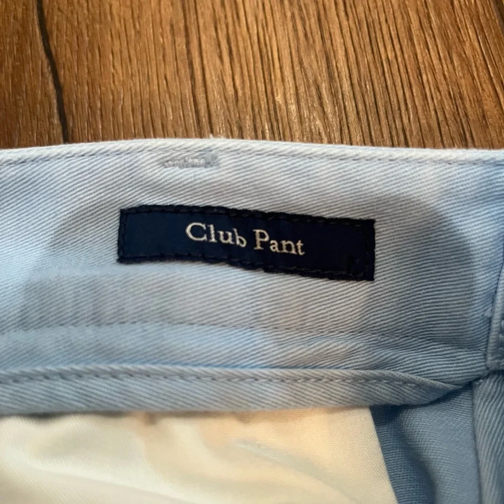 Vineyard Vines Club Pant‎ 35x32 Light Blue Flat Front Chino Classic Fit Preppy